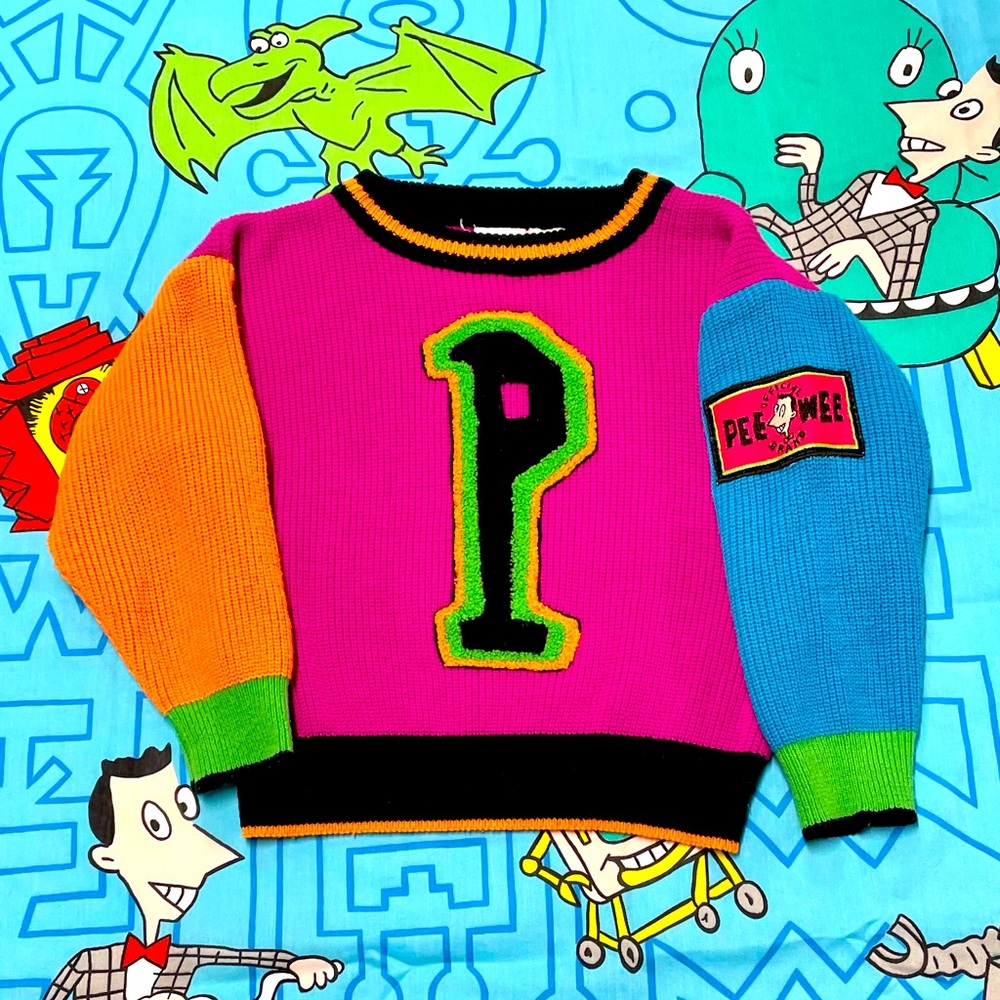 Rare Vintage Pee-Wee Herman Cropped Sweater